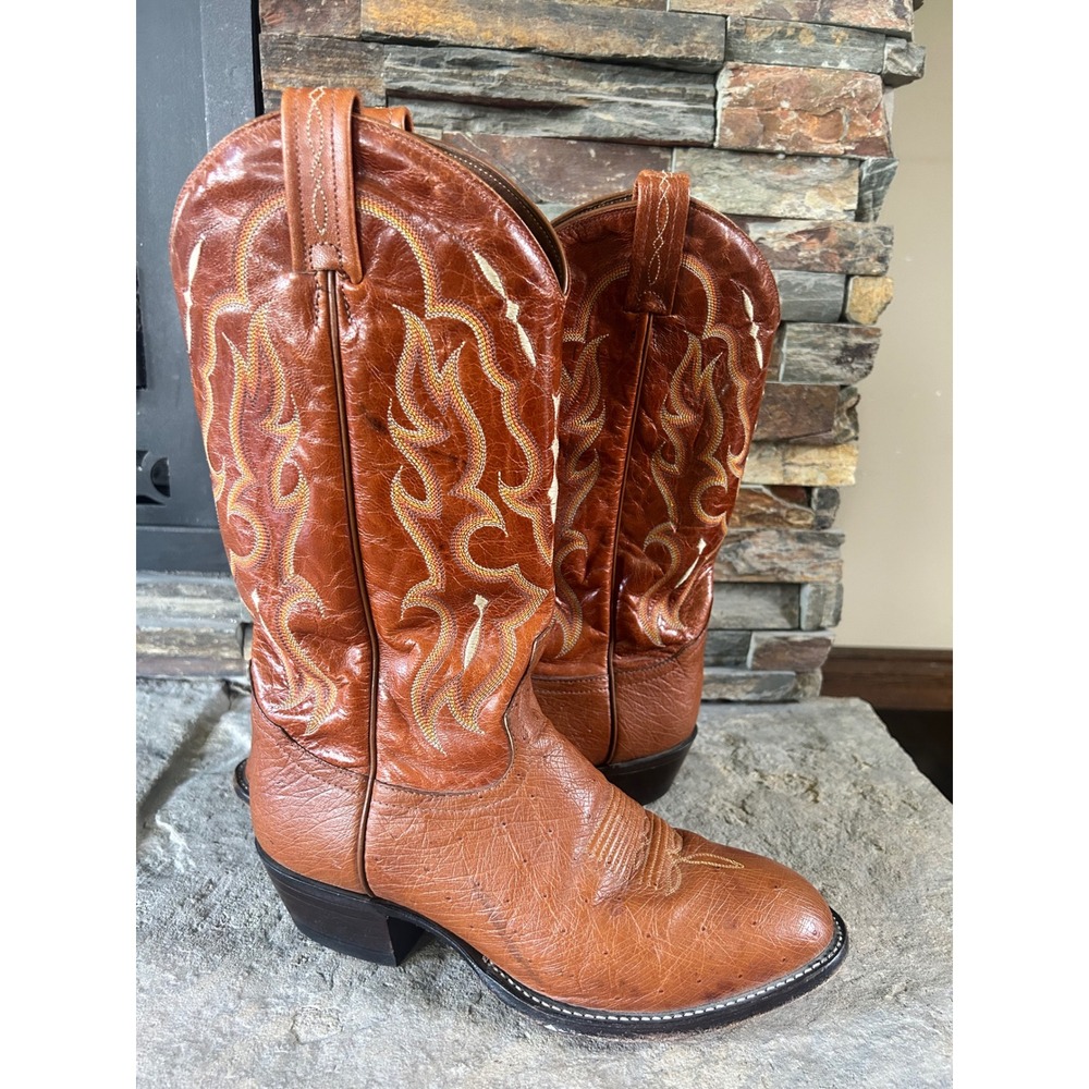 Men's Tony Lama Western Cowboy‎ Boots Leather 8.5 8 1/2
